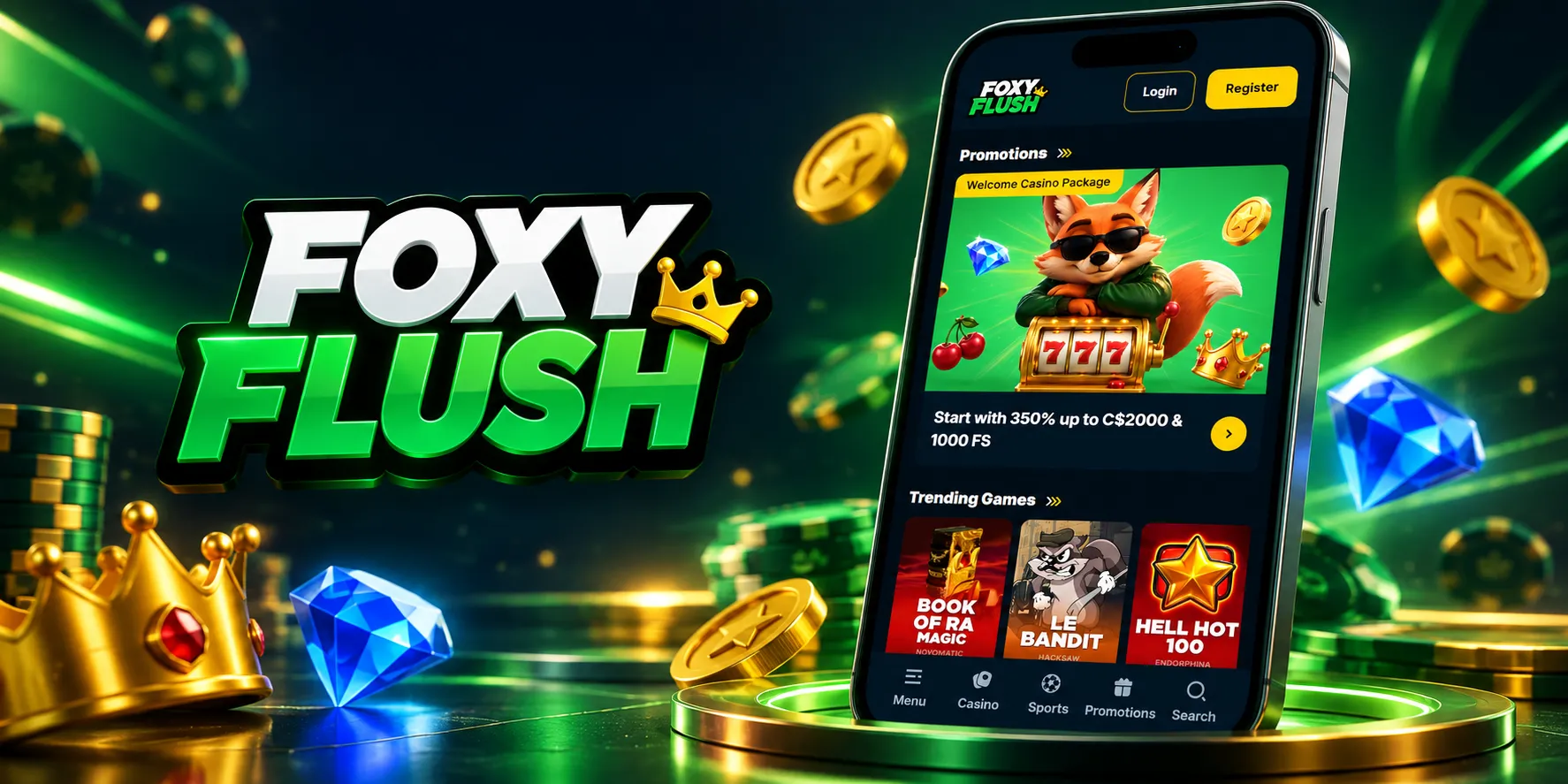 FoxyFlush Casino App-Screenshot